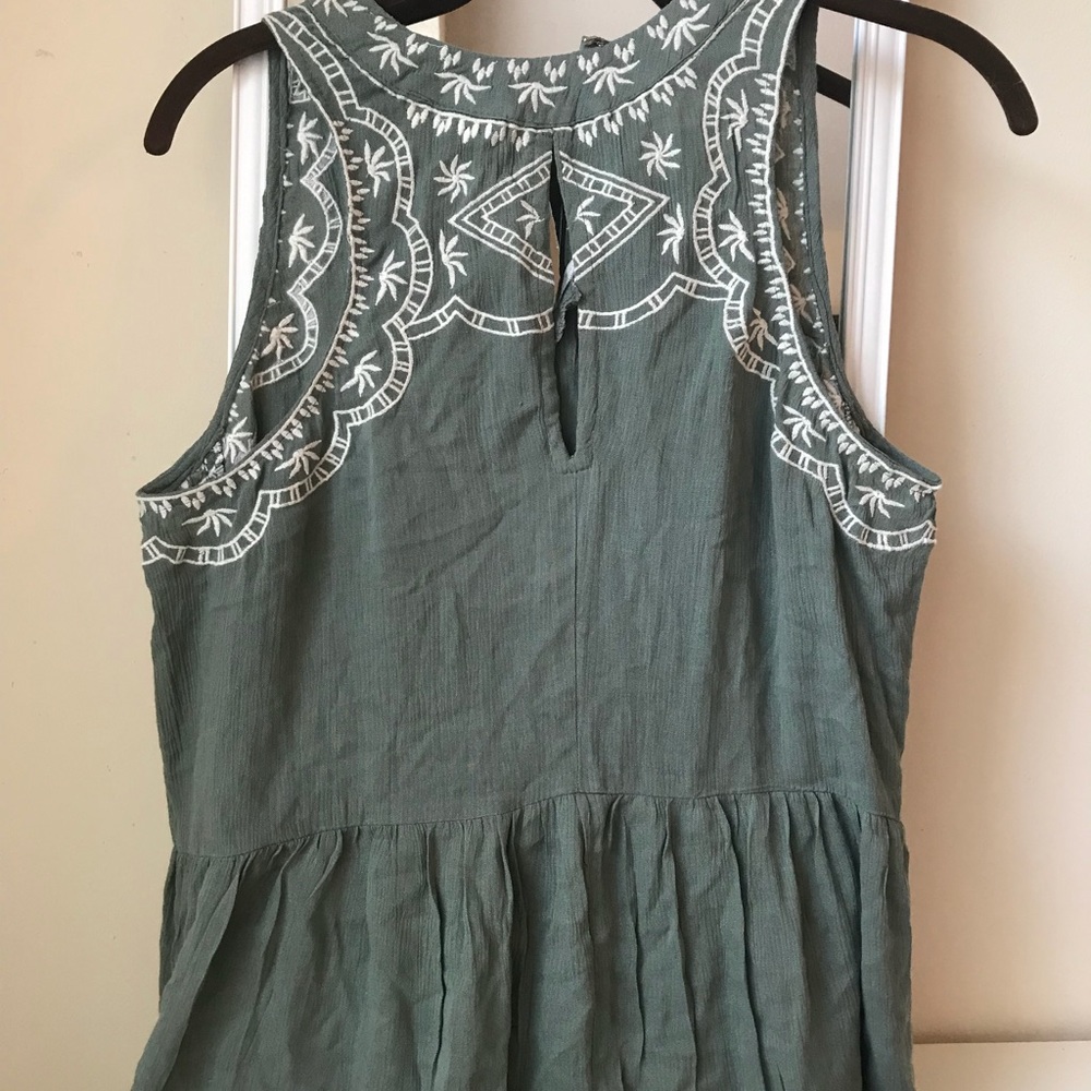 Embroidered Halter Tank